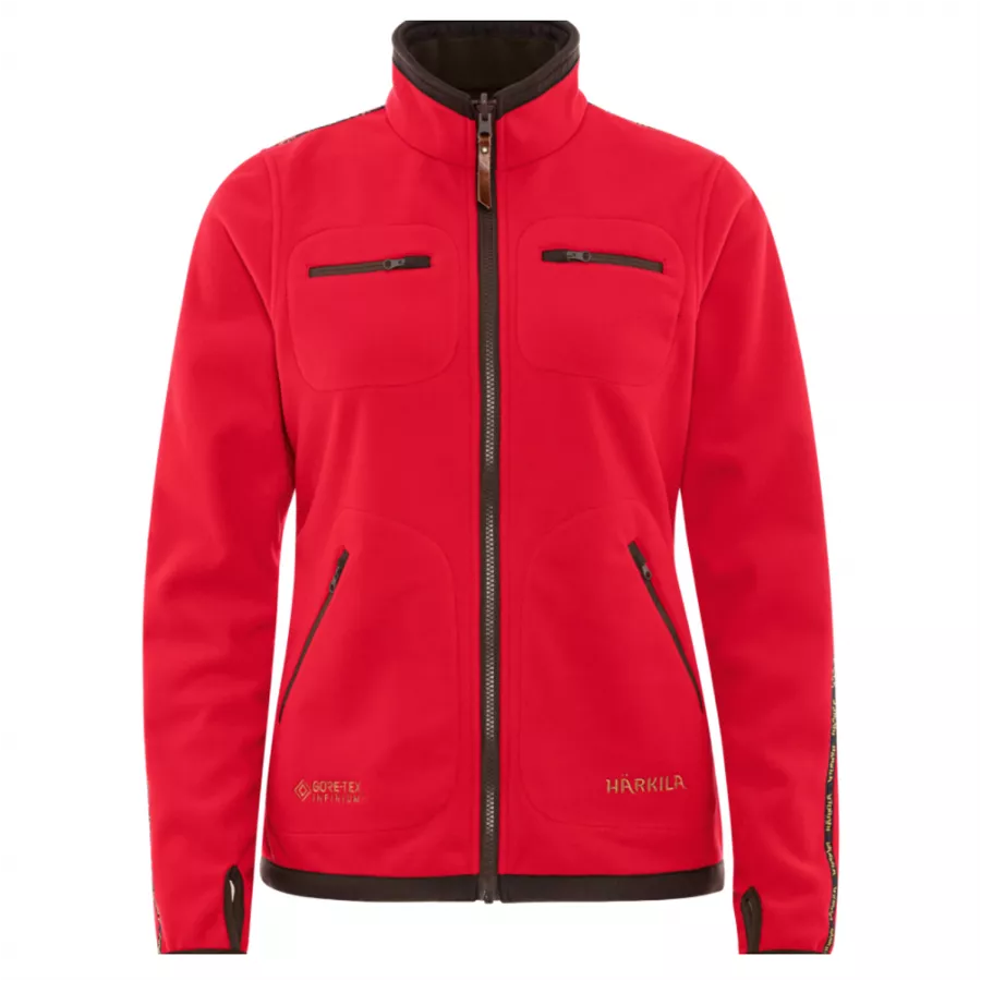 Bluza damska Härkila Kamko polarowa brązowo-czerwona 2/9