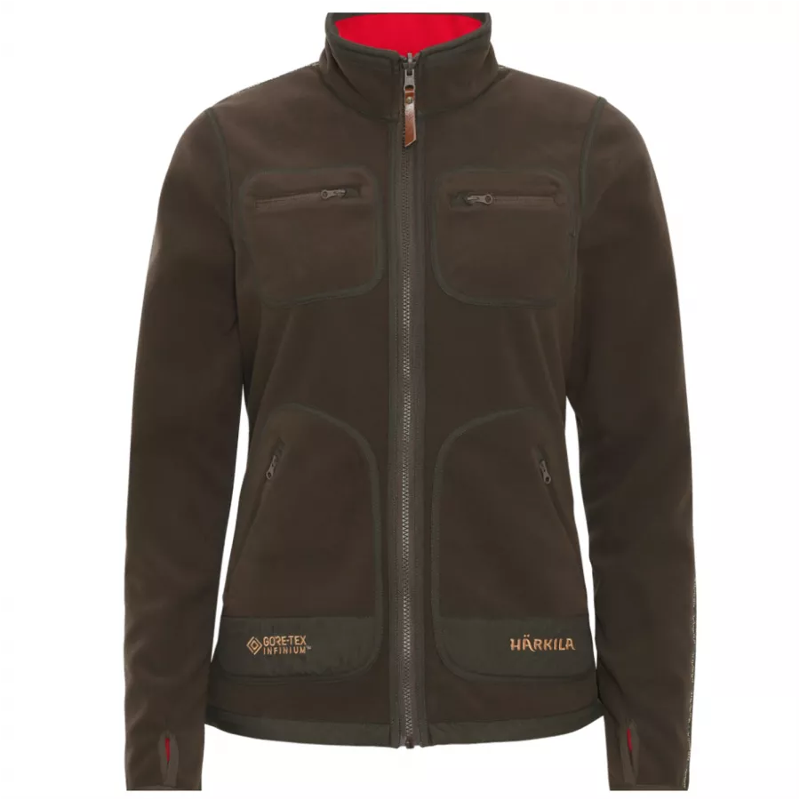 Bluza damska Härkila Kamko polarowa brązowo-czerwona 1/9