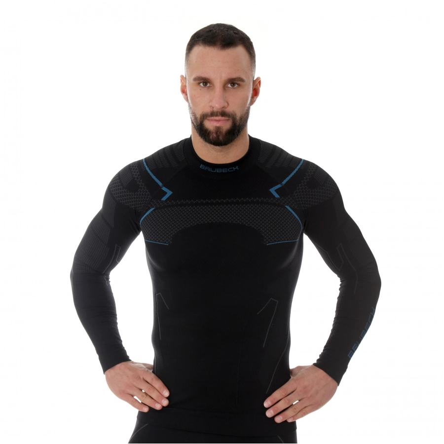 Bluza termoaktywna Brubeck THERMO czarno - niebieska 3/3