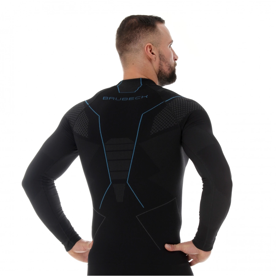 Bluza termoaktywna Brubeck THERMO czarno - niebieska 2/3