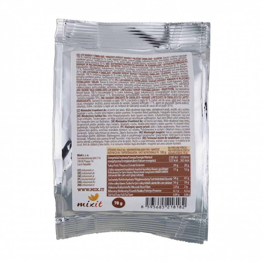 Chrupiące banany w czekoladzie Mixit do kieszeni 70 g 2/3
