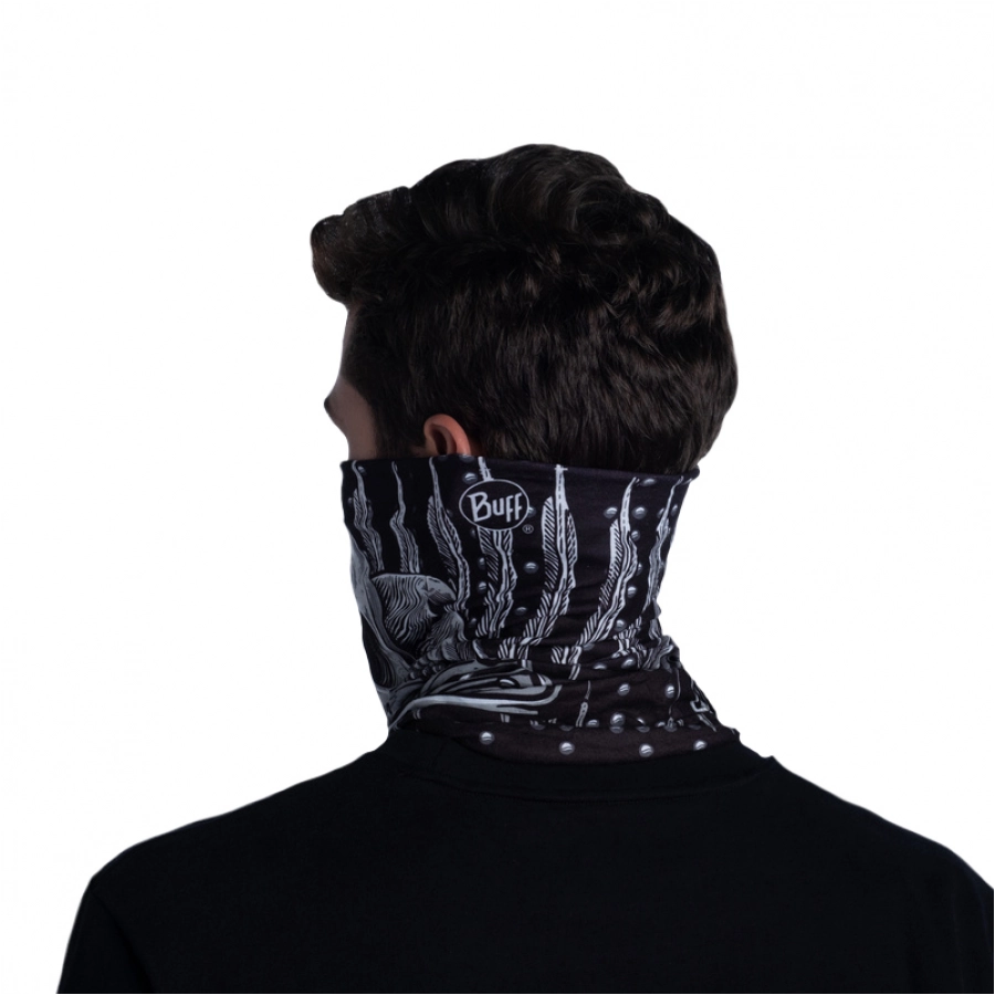 Chusta unisex BUFF wielofunkcyjna EcoStretch N-Tribe czarna 2/9