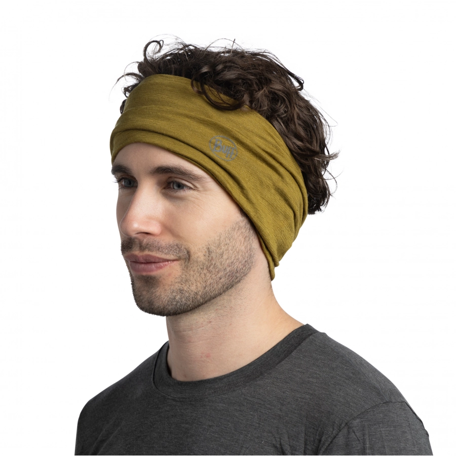 Chusta wielofunkcyjna Buff Lightweight Merino Wool - solid olive green 4/4