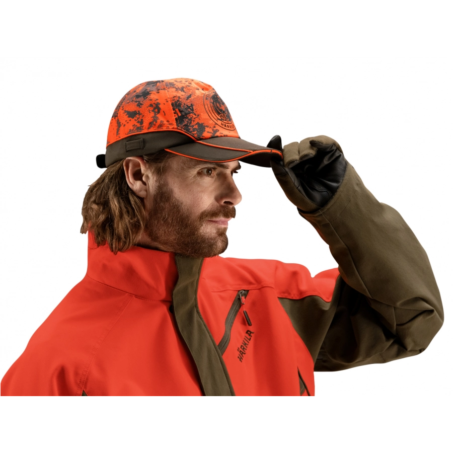 Czapka unisex Härkila Wildboar Pro Light AXIS MSP® Orange Blaze Shadow brown 4/7