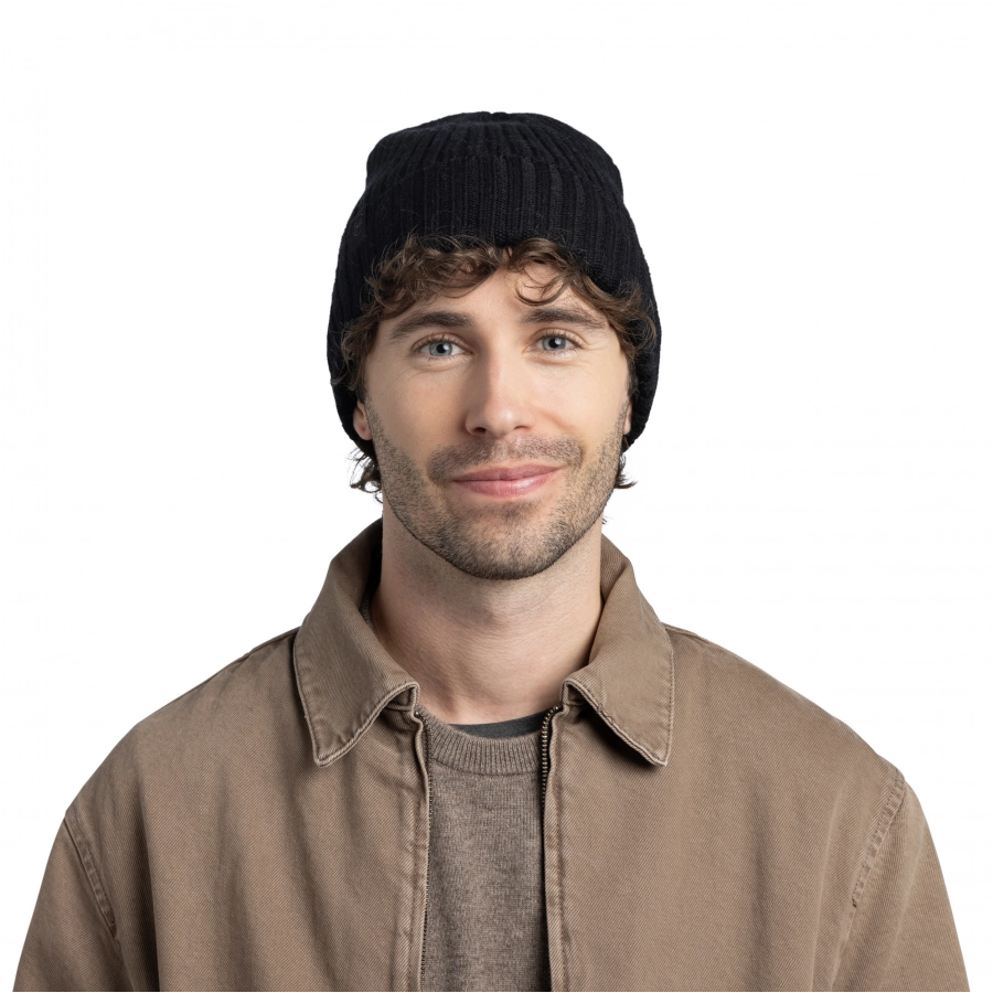 Czapka zimowa Buff Norval Merino Wool Knitted Hat - black 3/4