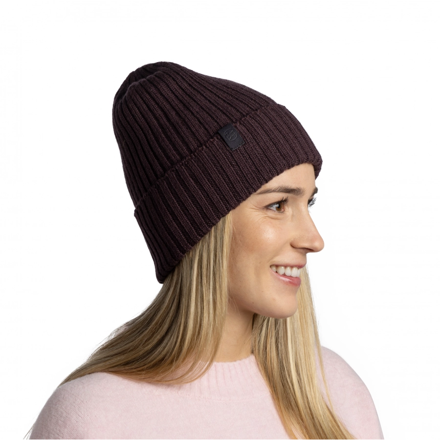 Czapka zimowa Buff Norval Merino Wool Knitted Hat - wine 3/4