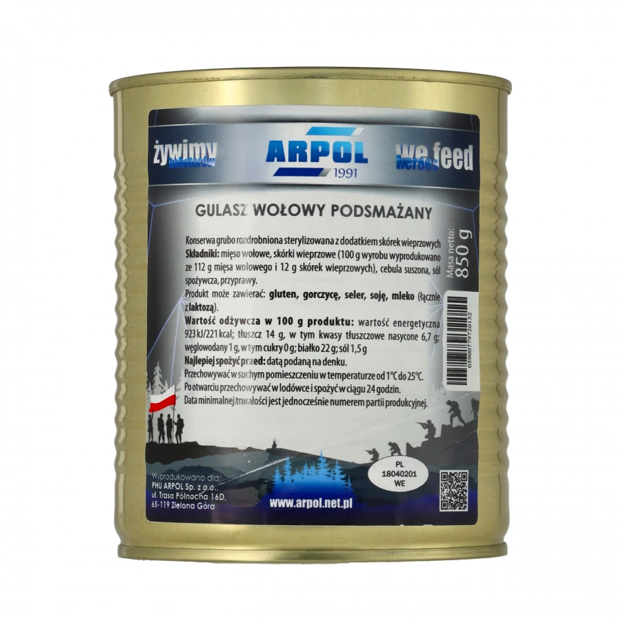 Gulasz Arpol wołowy podsmażany 850 g