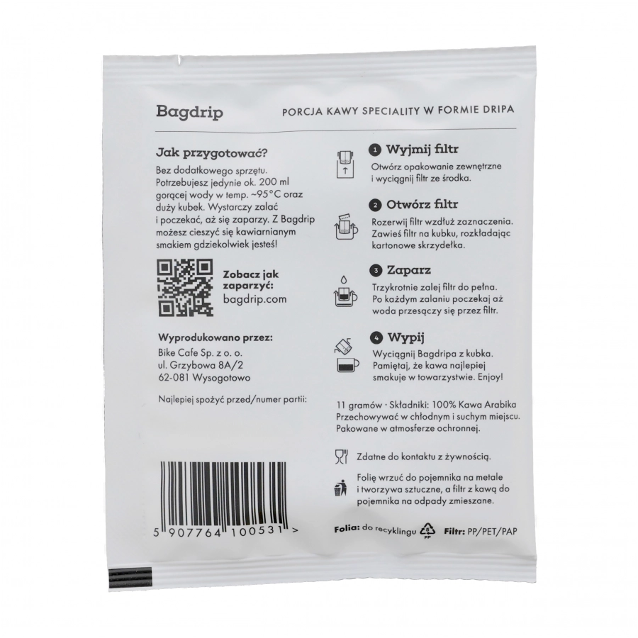 Kawa Bagdrip Decaf, saszetka jednorazowa 2/2