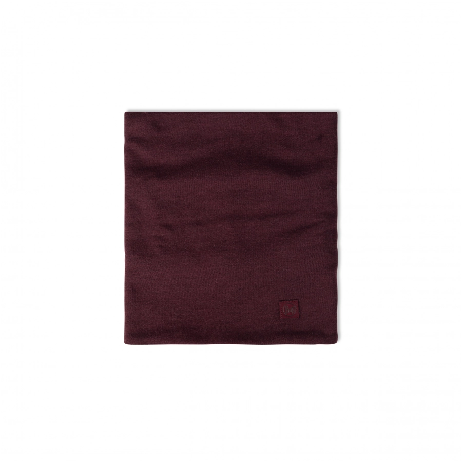 Komin Buff Heavyweight Merino Wool - solid garnet 2/4