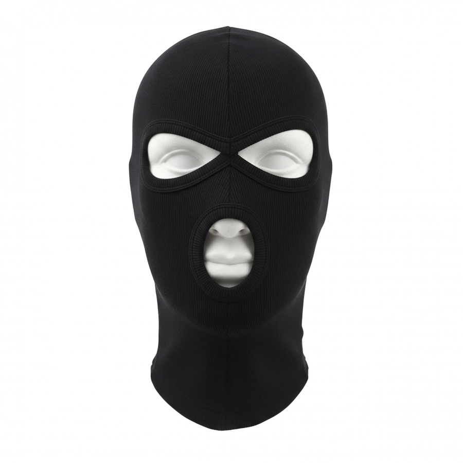 Kominiarka bawełniana MFH 3 otwory czarna 2/2