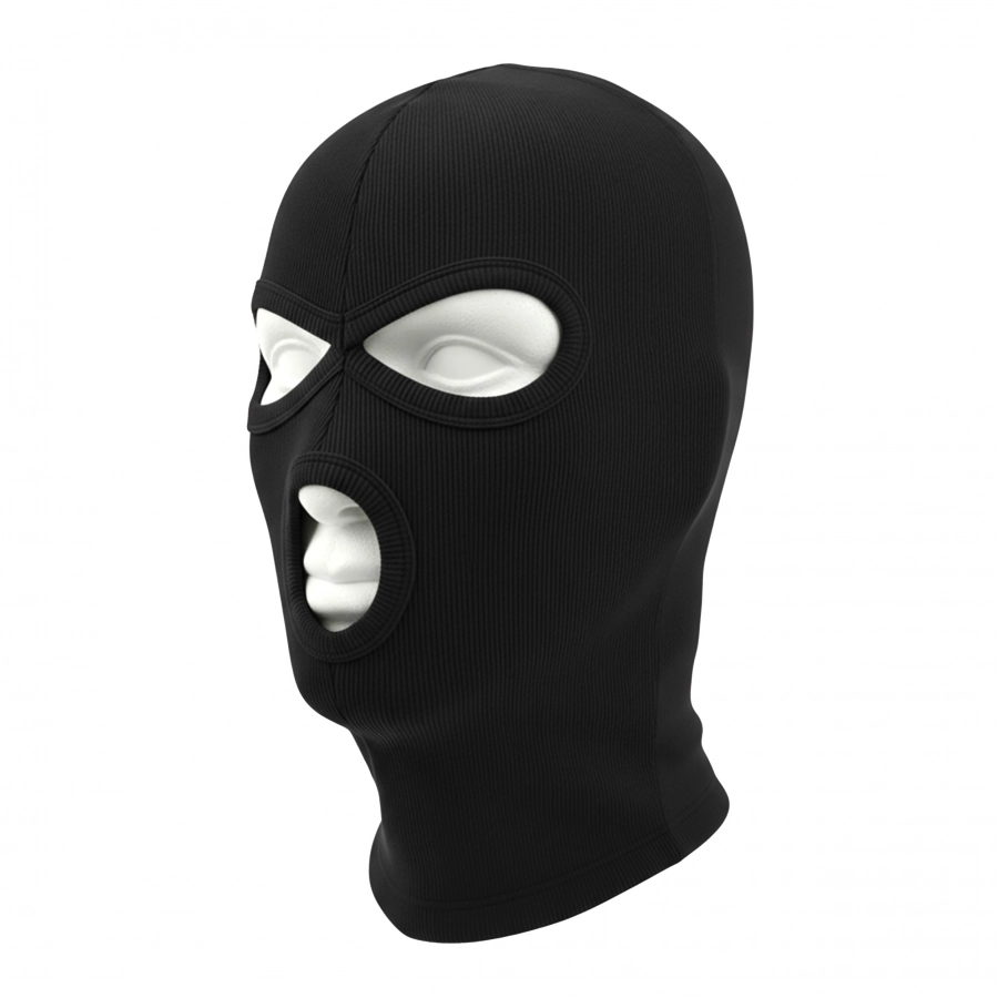 Kominiarka bawełniana MFH 3 otwory czarna 1/2