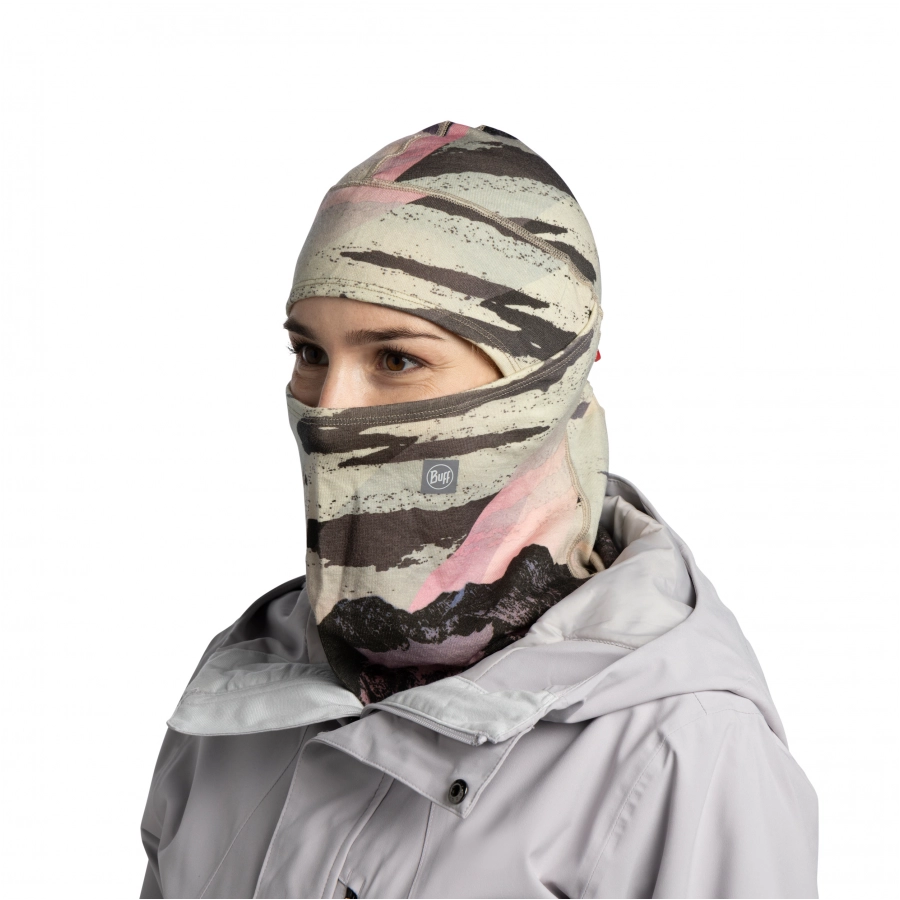 Kominiarka Buff Midweight Hinged Merino Wool Balaclava - strat multi 3/7