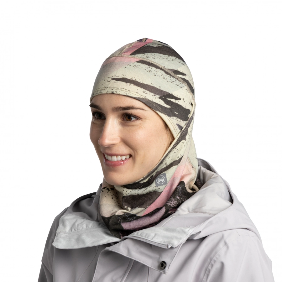 Kominiarka Buff Midweight Hinged Merino Wool Balaclava - strat multi 4/7