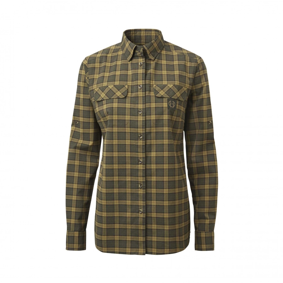 Koszula damska Chevalier Creek Shooting Fit Coolmax Moss Checked 1/4