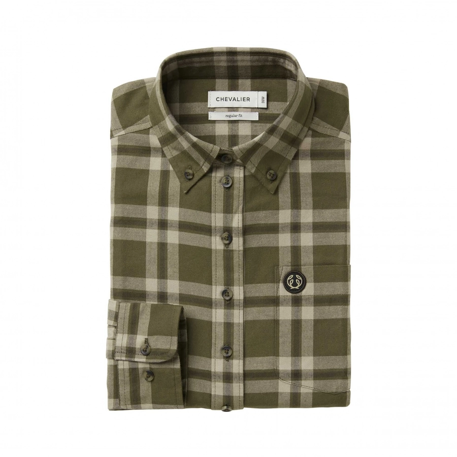 Koszula damska Chevalier Teal Light Flannel Olive Green Checked 2/5