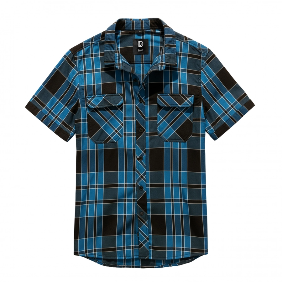 Koszula męska Brandit Roadstar krótki rękaw indygo 1/2