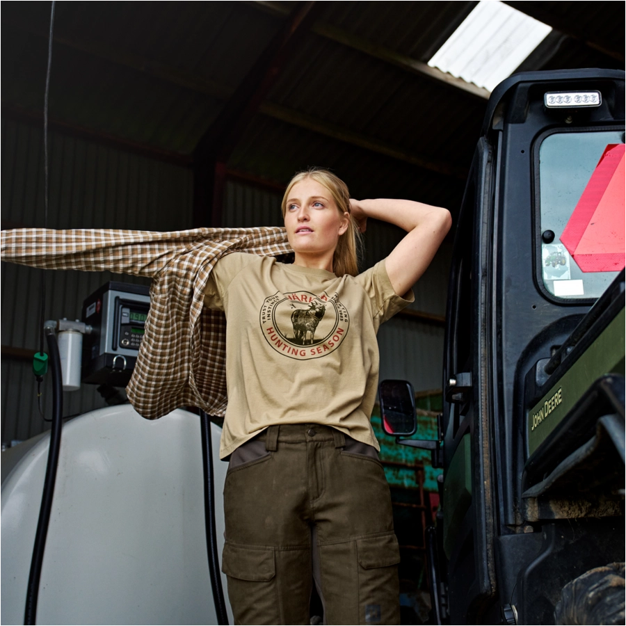 Koszulka damska Harkila Stag Badge Sand 3/7