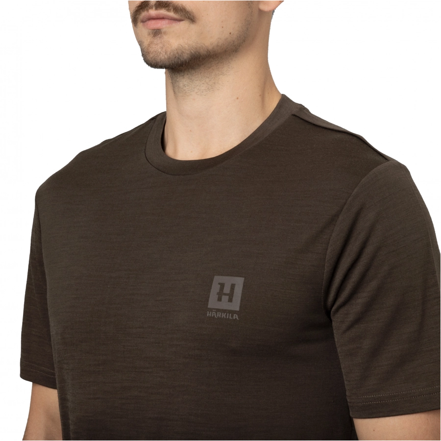 Koszulka Härkila Base All Season S/S shadow brown 3/5