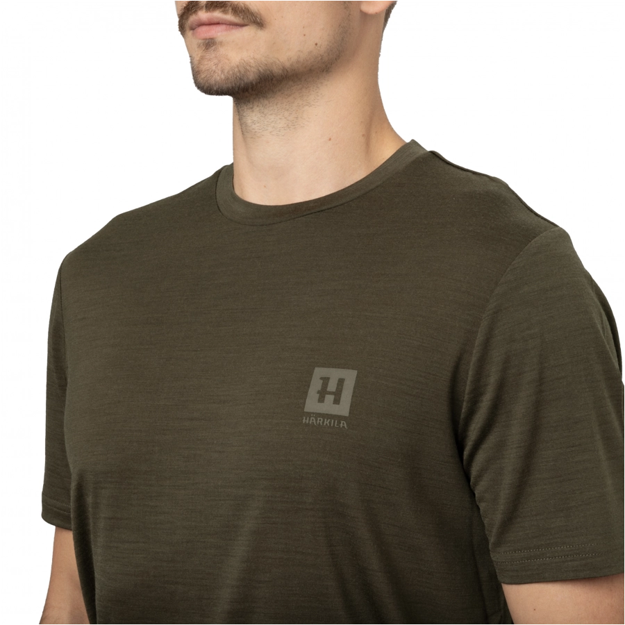 Koszulka Härkila Base All Season S/S willow green 3/4