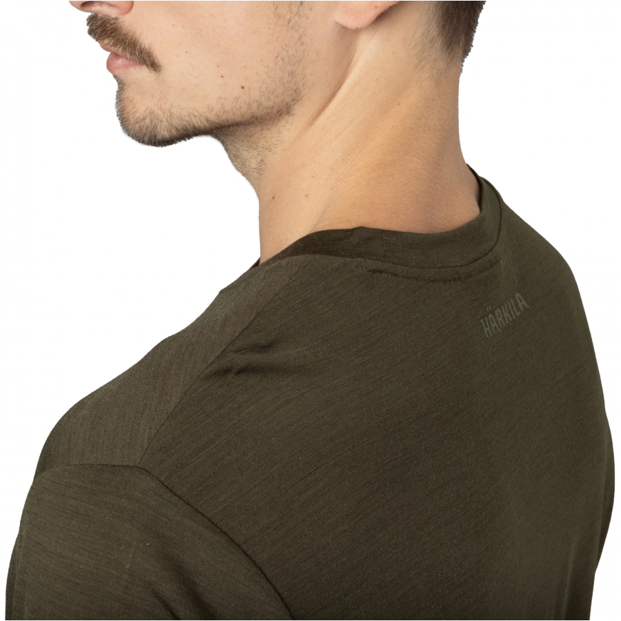 Koszulka Härkila Base All Season S/S willow green 4/4