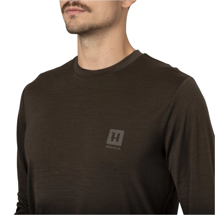 Koszulka Härkila Base All Season shadow brown 3/5