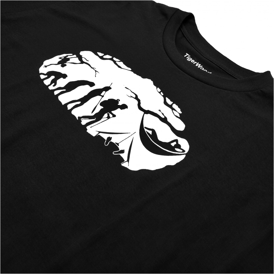 Koszulka męska TigerWood Bushcraft Evolution czarna 3/4