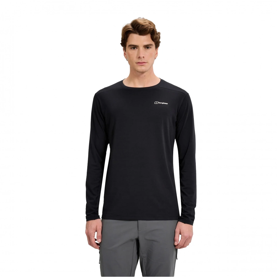 Koszulka szybkoschnąca Berghaus Delta Longsleeve Tee - jet black 3/8