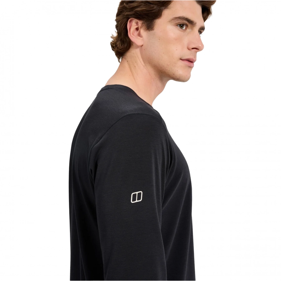 Koszulka szybkoschnąca Berghaus Delta Longsleeve Tee - jet black 2/8