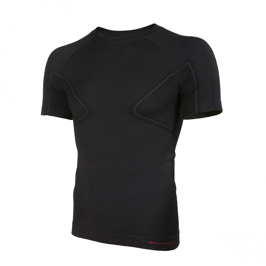 Koszulka termoaktywna Brubeck ACTIVE WOOL czarna 1/3