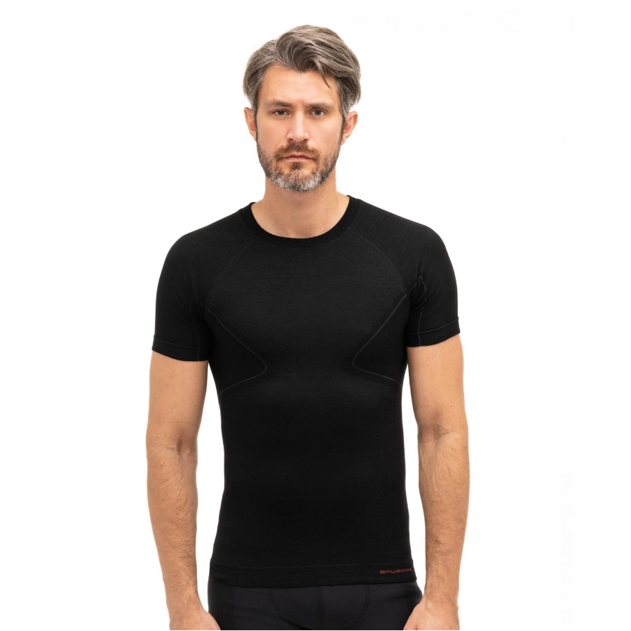 Koszulka termoaktywna Brubeck ACTIVE WOOL czarna 2/3