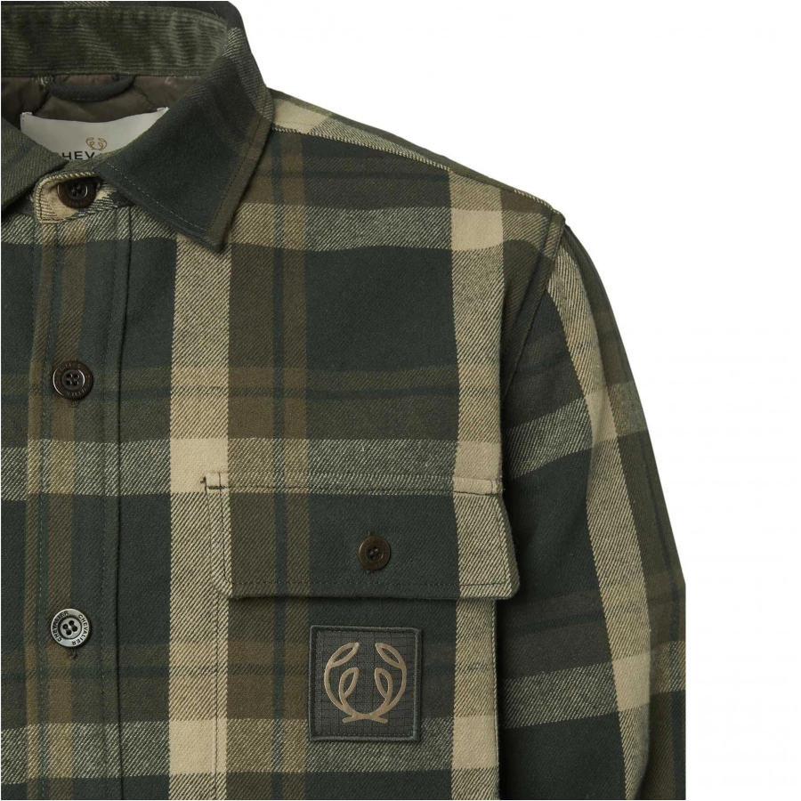 Kurtka koszulowa męska Chevalier Axe Green Checked 3/4