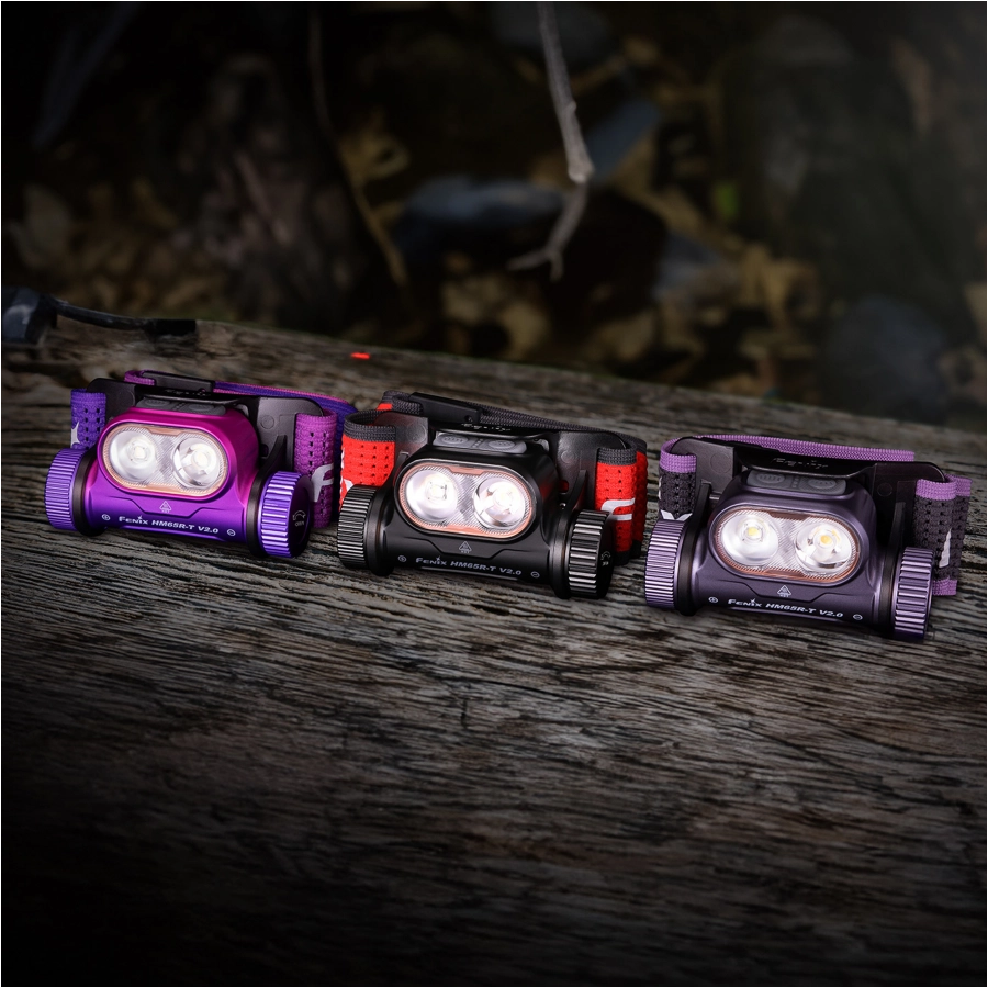 Latarka czołowa Fenix HM65R-T V2.0 ciemnofioletowa 2/3