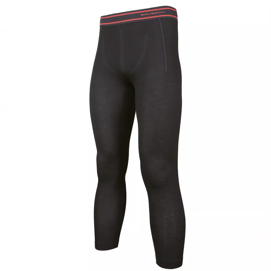 Legginsy termoaktywne męskie Brubeck ACTIVE WOOL czarne 1/3
