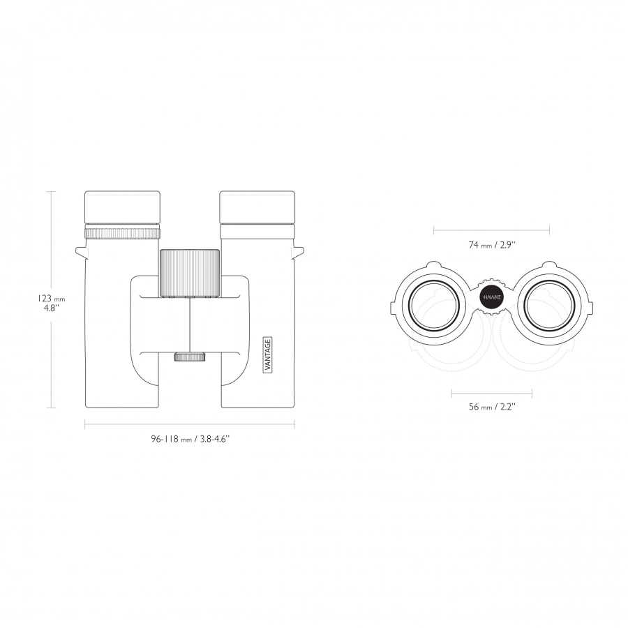 Lornetka Hawke Vantage 8x32 zielona 3/9
