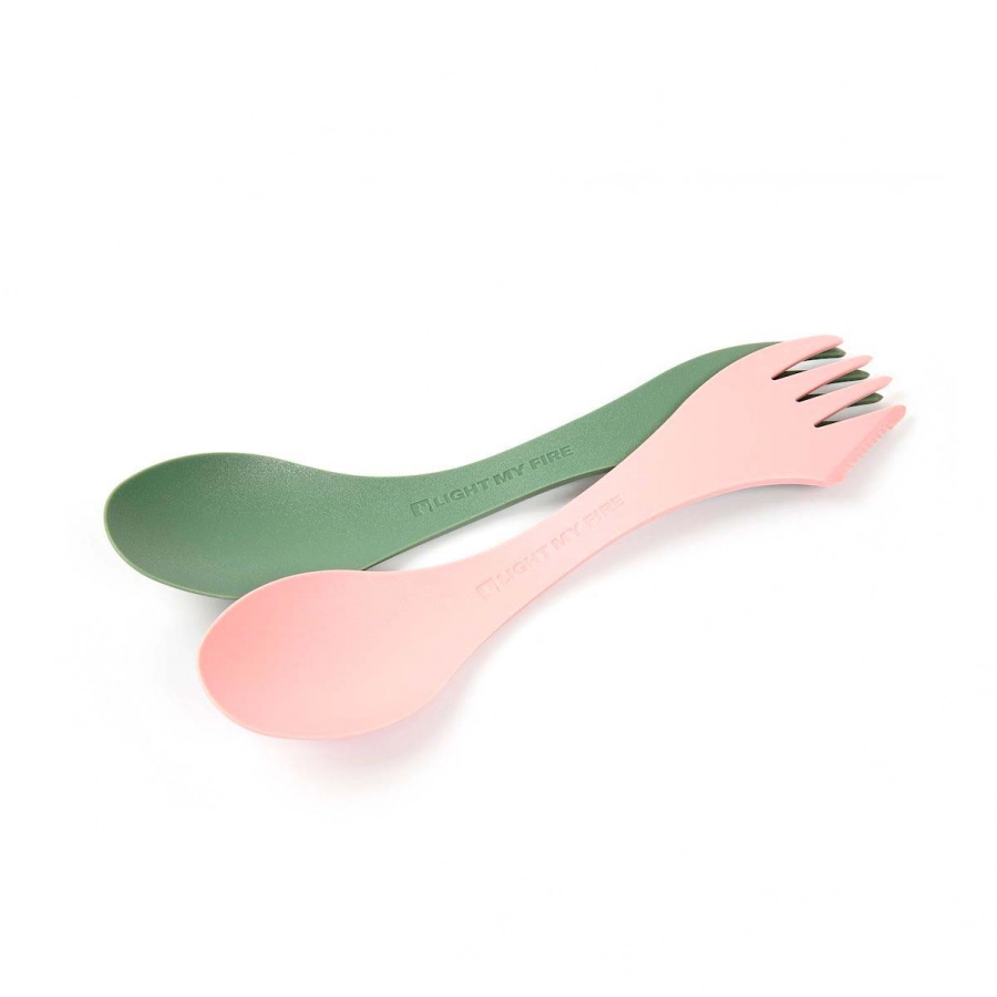 Łyżkowidelec Light My Fire Spork Bio little zielono-róż 1/3