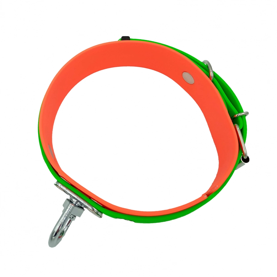 Obroża tropowa 4wild BioThane 38 mm 38-52 cm pomarańczowo - zielona 3/3