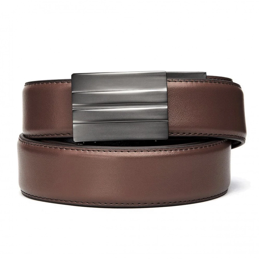 Pas do spodni Kore Essentials Leather Gun Belt X2 brązowy 1/2