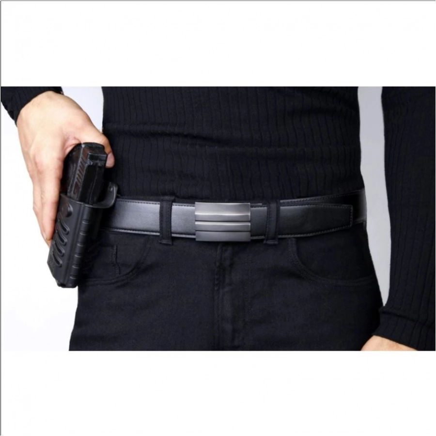 Pas do spodni Kore Essentials Leather Gun Belt X2 czarny 4/4