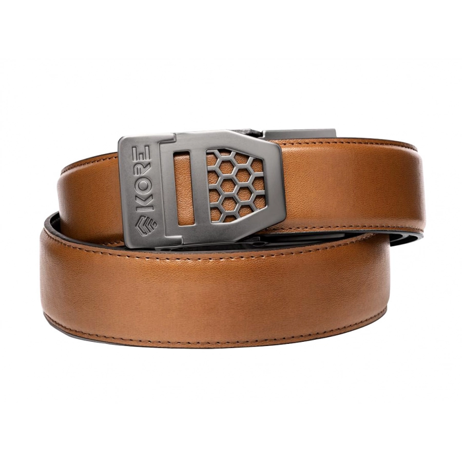 Pas do spodni Kore Essentials Leather Gun Belt X6 tan 1/1