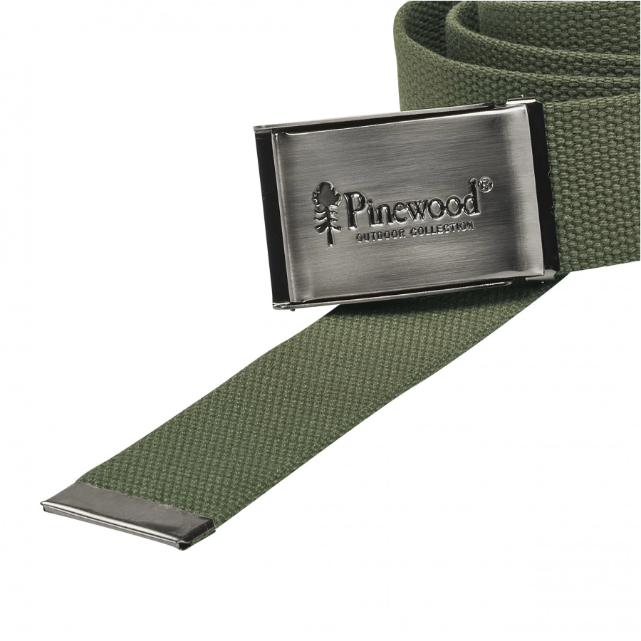 Pasek męski Pinewood Canvas oliwkowy 2/4