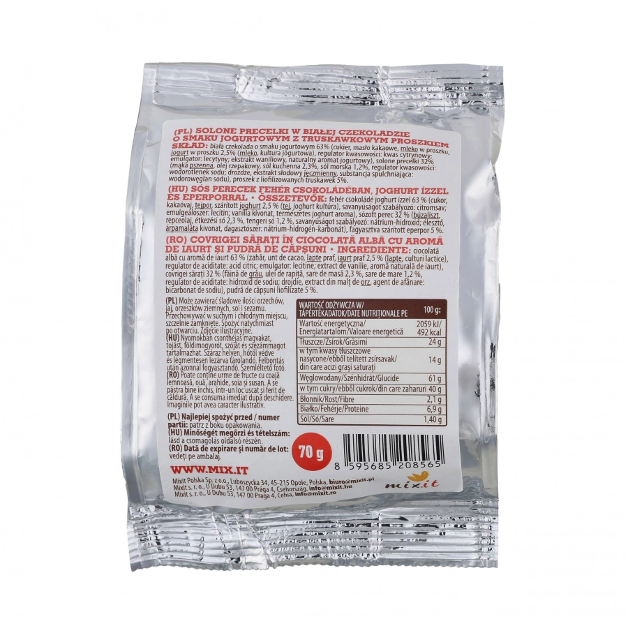 Precelki Mixit do kieszeni jogurt i truskawki 70 g 2/3