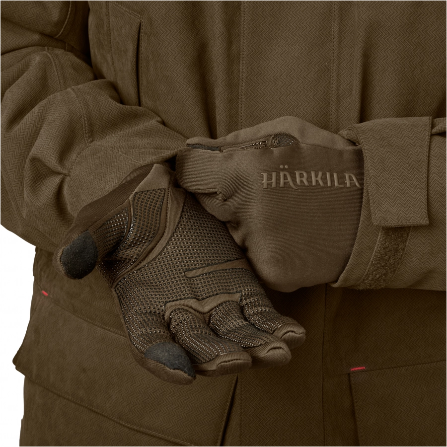 Rękawiczki męskie Härkila Power Stretch ciemnozielone 2/4