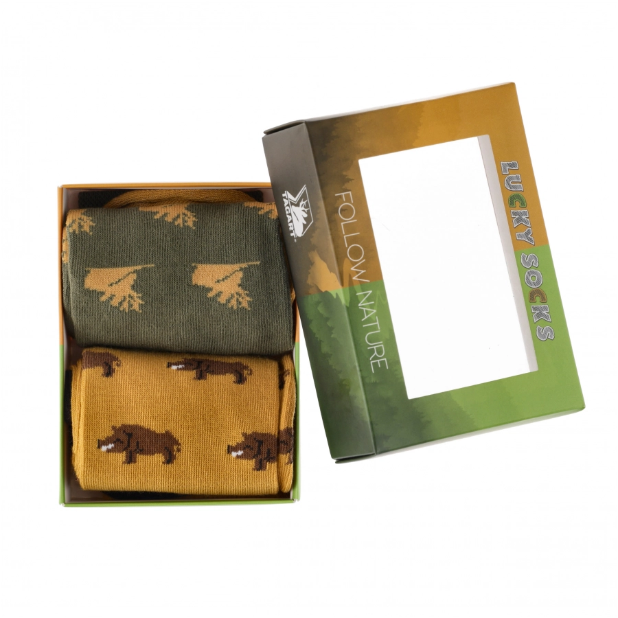 Skarpety męskie Tagart Fn dwupak Summer Boar zielone 3/8