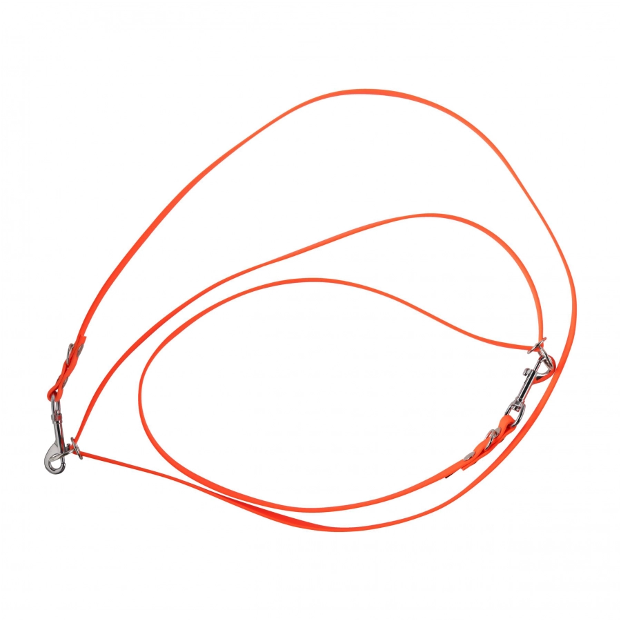 Smycz przepinana 4wild  BioThane 13 mm/260 cm pomarańczowa 1/3