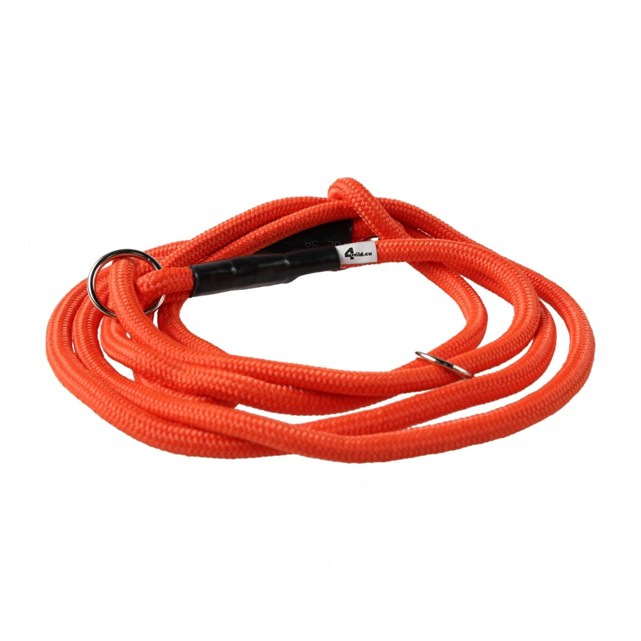 Smycz z obrożą 4wild bezszelestna 275 cm pomarańczowa 1/3