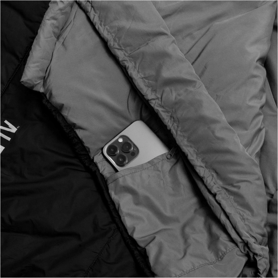 Śpiwór Alpinus Survival 1100 czarny dla praworęcznych 3/9
