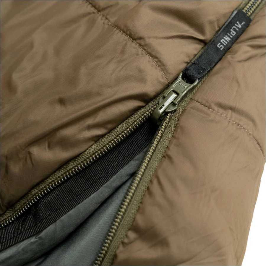 Śpiwór Alpinus Survival 1300 oliwkowy dla praworęcznych 3/10