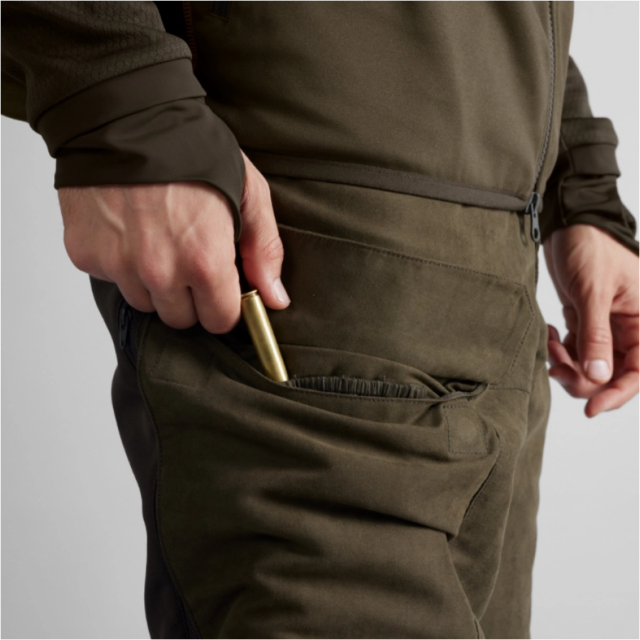 Spodnie outdoorowe Härkila Scandinavian zielono-brązowe 4/5