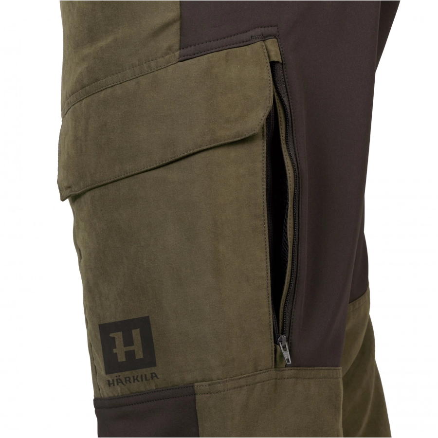 Spodnie outdoorowe Härkila Scandinavian zielono-brązowe 4/6