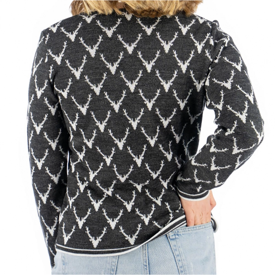 Sweter myśliwski damski OS-Trachten antracytowy 4/5